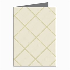 Discreet Cream Plaids Greeting Card by ConteMonfrey