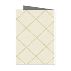 Discreet Cream Plaids Mini Greeting Cards (pkg Of 8) by ConteMonfrey