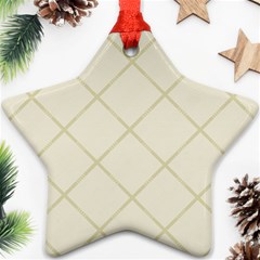 Discreet Cream Plaids Star Ornament (two Sides) by ConteMonfrey