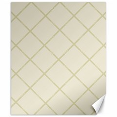 Discreet Cream Plaids Canvas 8  X 10  by ConteMonfrey