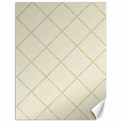 Discreet Cream Plaids Canvas 18  X 24  by ConteMonfrey