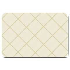 Discreet Cream Plaids Large Doormat by ConteMonfrey