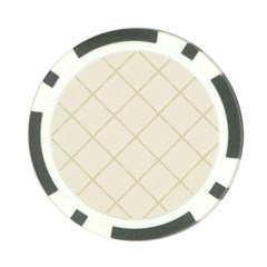 Discreet Cream Plaids Poker Chip Card Guard by ConteMonfrey