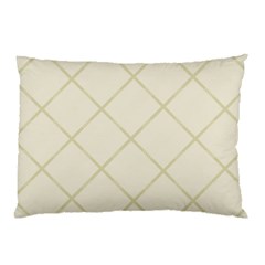 Discreet Cream Plaids Pillow Case by ConteMonfrey