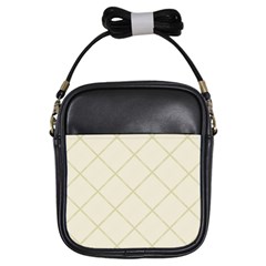 Discreet Cream Plaids Girls Sling Bag by ConteMonfrey