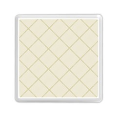 Discreet Cream Plaids Memory Card Reader (square) by ConteMonfrey