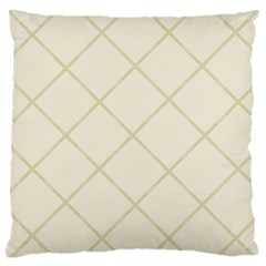 Discreet Cream Plaids Large Cushion Case (two Sides) by ConteMonfrey