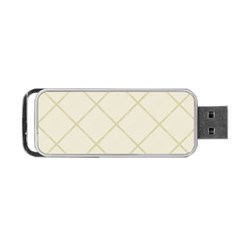 Discreet Cream Plaids Portable Usb Flash (one Side) by ConteMonfrey