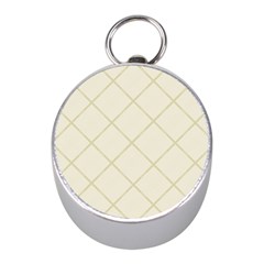 Discreet Cream Plaids Mini Silver Compasses by ConteMonfrey