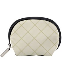 Discreet Cream Plaids Accessory Pouch (small) by ConteMonfrey