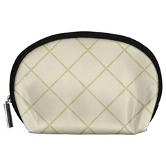 Discreet Cream Plaids Accessory Pouch (large) by ConteMonfrey