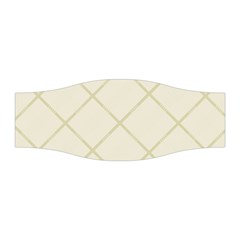 Discreet Cream Plaids Stretchable Headband by ConteMonfrey