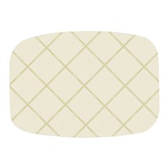 Discreet Cream Plaids Mini Square Pill Box by ConteMonfrey