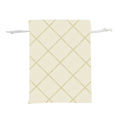 Discreet Cream Plaids Lightweight Drawstring Pouch (m) by ConteMonfrey