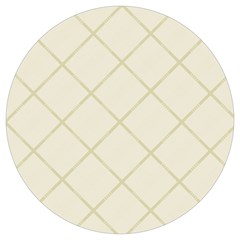 Discreet Cream Plaids Round Trivet by ConteMonfrey