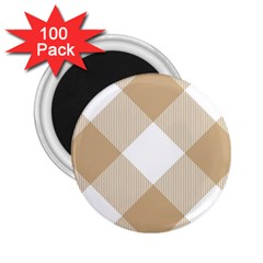 Clean Brown White Plaids 2 25  Magnets (100 Pack)  by ConteMonfrey