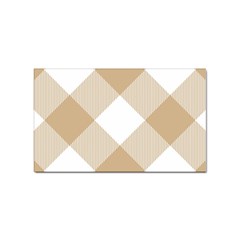 Clean Brown White Plaids Sticker (rectangular) by ConteMonfrey