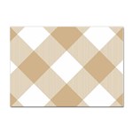 Clean brown white plaids Sticker A4 (100 pack) Front