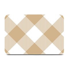 Clean Brown White Plaids Plate Mats by ConteMonfrey