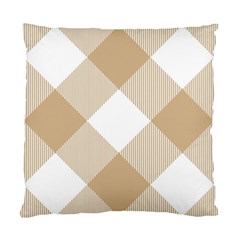 Clean Brown White Plaids Standard Cushion Case (one Side) by ConteMonfrey