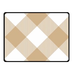 Clean Brown White Plaids Fleece Blanket (small) by ConteMonfrey