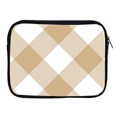 Clean Brown White Plaids Apple Ipad 2/3/4 Zipper Cases by ConteMonfrey