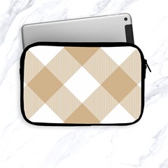 Clean Brown White Plaids Apple Ipad Mini Zipper Cases by ConteMonfrey