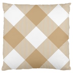 Clean Brown White Plaids Standard Flano Cushion Case (one Side) by ConteMonfrey