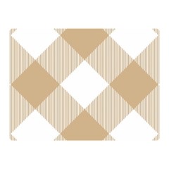 Clean Brown White Plaids Double Sided Flano Blanket (mini)  by ConteMonfrey