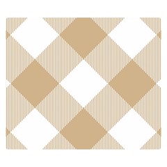 Clean Brown White Plaids Double Sided Flano Blanket (small)  by ConteMonfrey