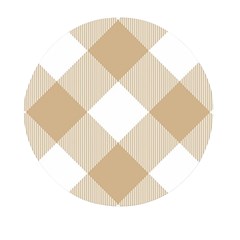 Clean Brown White Plaids Mini Round Pill Box (pack Of 5) by ConteMonfrey