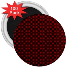 Diagonal Red Plaids 3  Magnets (100 Pack) by ConteMonfrey