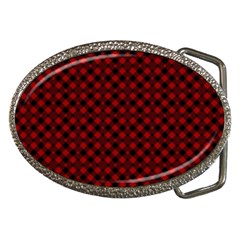 Diagonal Red Plaids Belt Buckles by ConteMonfrey