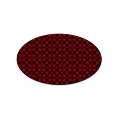 Diagonal Red Plaids Sticker Oval (10 Pack) by ConteMonfrey