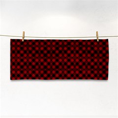 Diagonal Red Plaids Hand Towel by ConteMonfrey