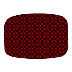 Diagonal Red Plaids Mini Square Pill Box by ConteMonfrey