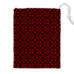 Diagonal Red Plaids Drawstring Pouch (4xl) by ConteMonfrey