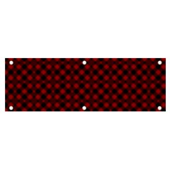 Diagonal Red Plaids Banner And Sign 6  X 2 