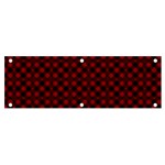 Diagonal Red Plaids Banner and Sign 6  x 2  Front