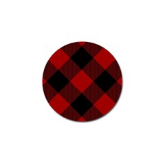 Black And Dark Red Plaids Golf Ball Marker (10 Pack) by ConteMonfrey