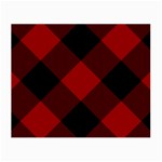 Black and dark red plaids Small Glasses Cloth (2 Sides) Front