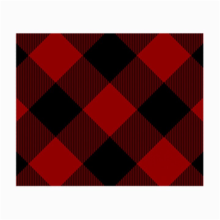 Black and dark red plaids Small Glasses Cloth (2 Sides)