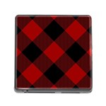 Black and dark red plaids Memory Card Reader (Square 5 Slot) Front