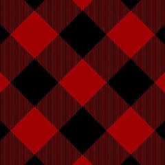 Black And Dark Red Plaids Play Mat (rectangle) by ConteMonfrey