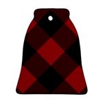 Black and dark red plaids Bell Ornament (Two Sides) Back