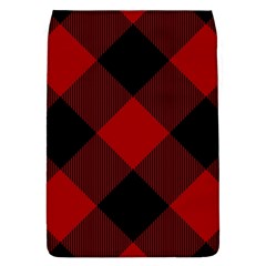 Black And Dark Red Plaids Removable Flap Cover (l) by ConteMonfrey