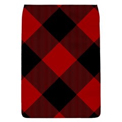 Black And Dark Red Plaids Removable Flap Cover (s) by ConteMonfrey