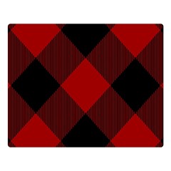 Black And Dark Red Plaids Double Sided Flano Blanket (large)  by ConteMonfrey