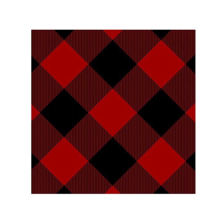 Black and dark red plaids Square Satin Scarf (30  x 30 )