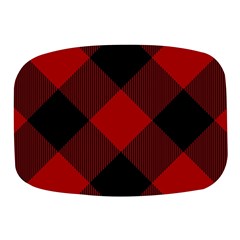 Black And Dark Red Plaids Mini Square Pill Box by ConteMonfrey